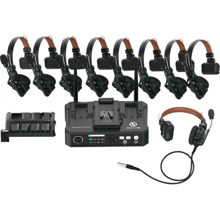 Austiņas - HOLLYLAND SOLIDCOM C1 PRO WIRELESS INTERCOM SYSTEM WITH 8 ENC HEADSETS WITH - ātri pasūtīt no ražotāja