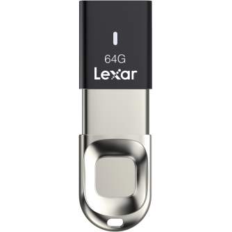 Zibatmiņas - LEXAR JUMPDRIVE FINGERPRINT (USB 3.0) 64GB LJDF35-64GBBK - быстрый заказ от производителя