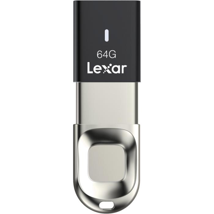 Zibatmiņas - LEXAR JUMPDRIVE FINGERPRINT (USB 3.0) 64GB LJDF35-64GBBK - ātri pasūtīt no ražotāja