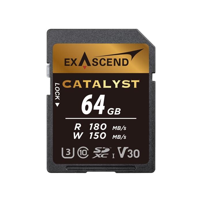 Memory Cards - Exascend 64GB Catalyst UHS-I SDXC V30 170 MB/s 140 MB/s Memory Card EX64GSDU1 - quick order from manufacturer