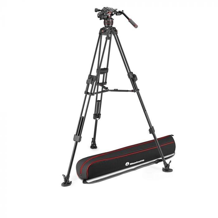 Video statīvi - Manfrotto Nitrotech 608 + 645 Fast Twin Alu Tripod MVK608TWINFA - быстрый заказ от производителя