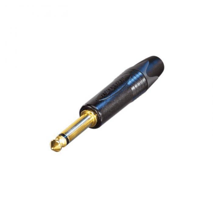 Audio cables, adapters - Neutrik NP2X-B 2-Pole 1/4" Phone Plug, Gold Contacts, Black - quick order from manufacturer