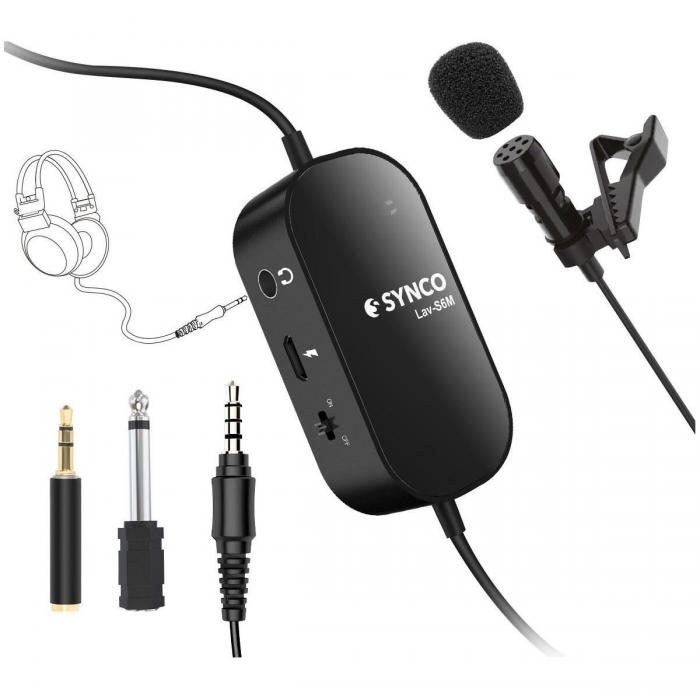 Piespraužamie mikrofoni (Lavalier) - SYNCO Lav-S6M Lavalier Microphone with 6m Cable - ātri pasūtīt no ražotāja