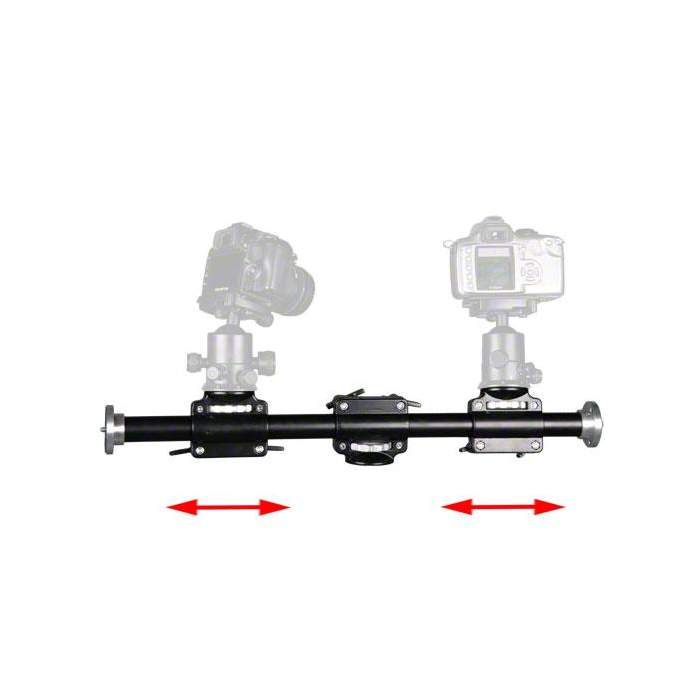 Tripod Heads - Walimex WT-628 Extension Arm with 2 sledges - quick order from manufacturer