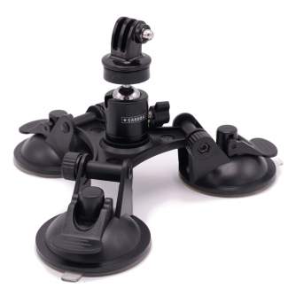 Accessories for Action Cameras - Caruba Drievoudige Zuignap PRO Mount - buy today in store and with delivery