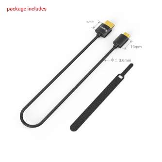 Провода, кабели - SmallRig 3040 HDMI Mini to Full Cable 4K 35cm (C to A) - купить сегодня в магазине и с доставкой