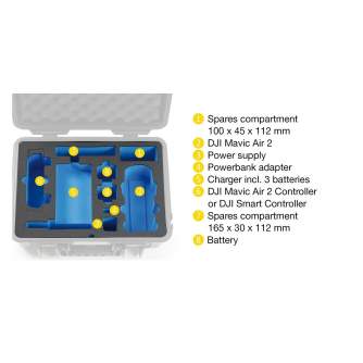 Hard Cases - BW OUTDOOR CASES TYPE 4000 FOR DJI MAVIC AIR 2 FLY MORE COMBO (CHARGE-IN-CASE) YELLOW 4000/Y/MAVICA2 - quick order from manufacturer