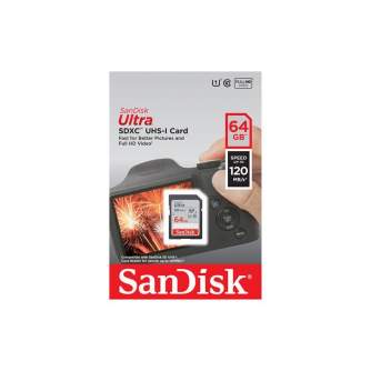 Memory Cards - SanDisk Ultra SDXC UHS-I 140MB/s 64GB (SDSDUNB-064G-GN6IN) - quick order from manufacturer