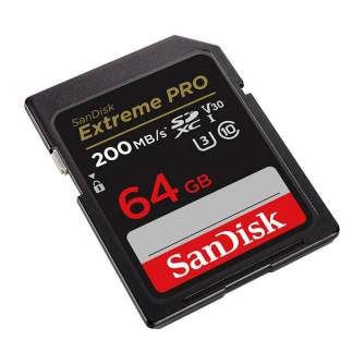 Memory Cards - SANDISK EXTREME PRO SDXC 64GB 200/90 MB/s UHS-I U3 memory card (SDSDXXU-064G-GN4IN) - quick order from manufacturer