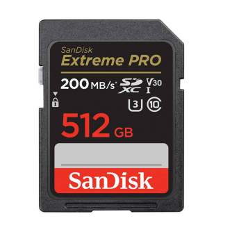 Memory Cards - SANDISK EXTREME PRO SDXC 512GB 200/140 MB/s UHS-I U3 memory card (SDSDXXD-512G-GN4IN) - quick order from manufacturer