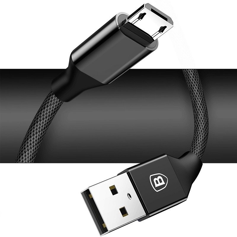 Baseus CAMYS-01 mobile phone cable Black 1 m USB A Micro-USB B