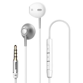 Austiņas - Baseus Encok H06 Earphones - Silver NGH06-0S - ātri pasūtīt no ražotāja