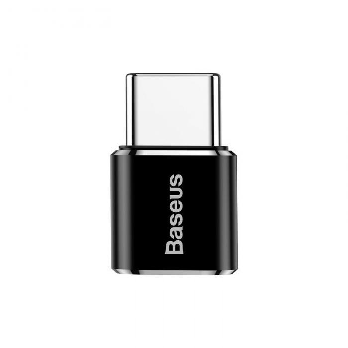 Sortimenta jaunumi - Baseus Micro USB to USB Type-C adapter - black CAMOTG-01 - ātri pasūtīt no ražotāja