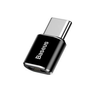 New products - Baseus Micro USB to USB Type-C adapter - black CAMOTG-01 - quick order from manufacturer