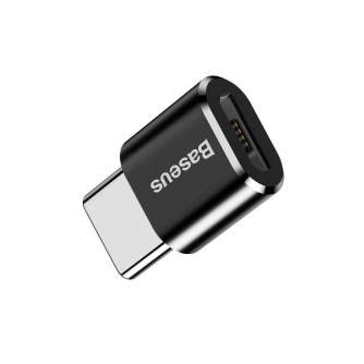 Sortimenta jaunumi - Baseus Micro USB to USB Type-C adapter - black CAMOTG-01 - ātri pasūtīt no ražotāja