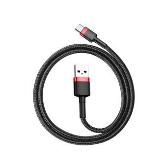 Kabeļi - Baseus Cafule cable USB-C 3A 1m (Red+Black) CATKLF-B91 - ātri pasūtīt no ražotāja