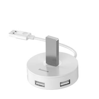 Новые товары - Baseus Hub 4in1 USB to USB 3.0 + 3x USB 2.0 15cm (White) CAHUB-F02 - быстрый заказ от производителя