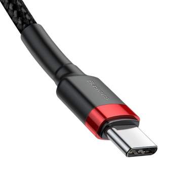 Cables - Baseus Cafule Cable USB-C PD 2.0 QC 3.0 60W 2m (Black+Red) CATKLF-H91 - quick order from manufacturer