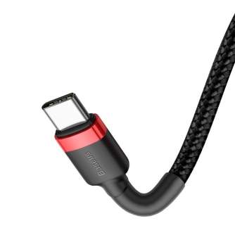 Cables - Baseus Cafule Cable USB-C PD 2.0 QC 3.0 60W 2m (Black+Red) CATKLF-H91 - quick order from manufacturer