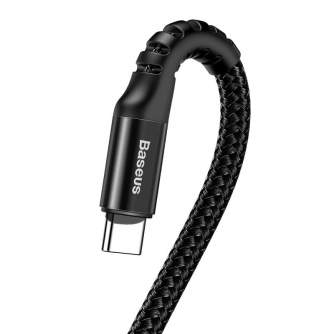 Kabeļi - Baseus Spring-loaded USB-C cable 1m 2A (Black) CATSR-01 - ātri pasūtīt no ražotāja