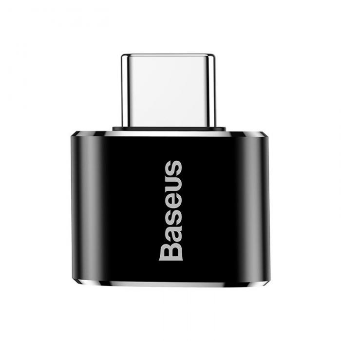 Sortimenta jaunumi - Baseus USB to USB Type-C Adapter 2.4A (Black) CATOTG-01 - ātri pasūtīt no ražotāja