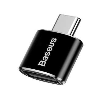 Sortimenta jaunumi - Baseus USB to USB Type-C Adapter 2.4A (Black) CATOTG-01 - ātri pasūtīt no ražotāja