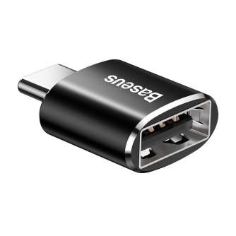 Sortimenta jaunumi - Baseus USB to USB Type-C Adapter 2.4A (Black) CATOTG-01 - ātri pasūtīt no ražotāja