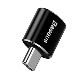 Sortimenta jaunumi - Baseus USB to USB Type-C Adapter 2.4A (Black) CATOTG-01 - ātri pasūtīt no ražotāja