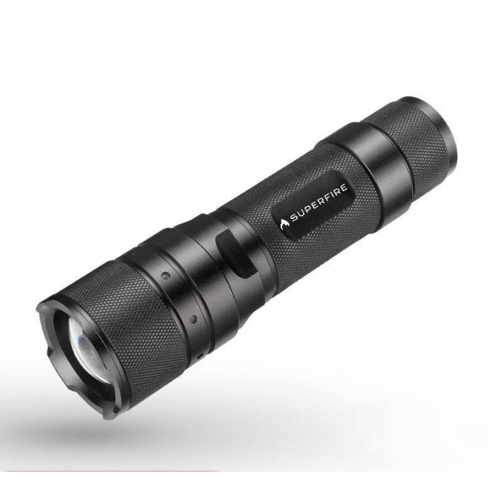 Hand Lights - Superfire F3-L2 Miniflashlight, 570lm, USB Charger, Waterproof, Zoom - quick order from manufacturer