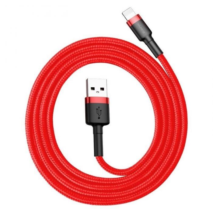 Cables - Baseus Cafule Cable USB Lightning 2A 3m (Red) CALKLF-R09 - quick order from manufacturer