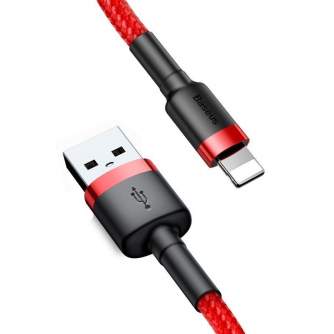 Kabeļi - Baseus Cafule Cable USB Lightning 2A 3m (Red) CALKLF-R09 - ātri pasūtīt no ražotāja