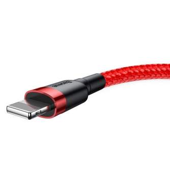 Cables - Baseus Cafule Cable USB Lightning 2A 3m (Red) CALKLF-R09 - quick order from manufacturer