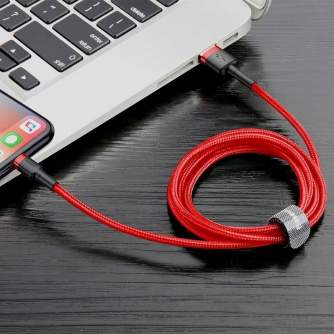 Cables - Baseus Cafule Cable USB Lightning 2A 3m (Red) CALKLF-R09 - quick order from manufacturer