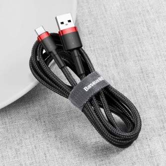 Cables - Baseus Cafule USB-C cable 2A 3m (Black+Red) CATKLF-U91 - quick order from manufacturer