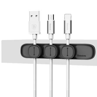 Kabeļi - Baseus Peas Magnetic Cable Clip Black ACWDJ-01 - ātri pasūtīt no ražotāja