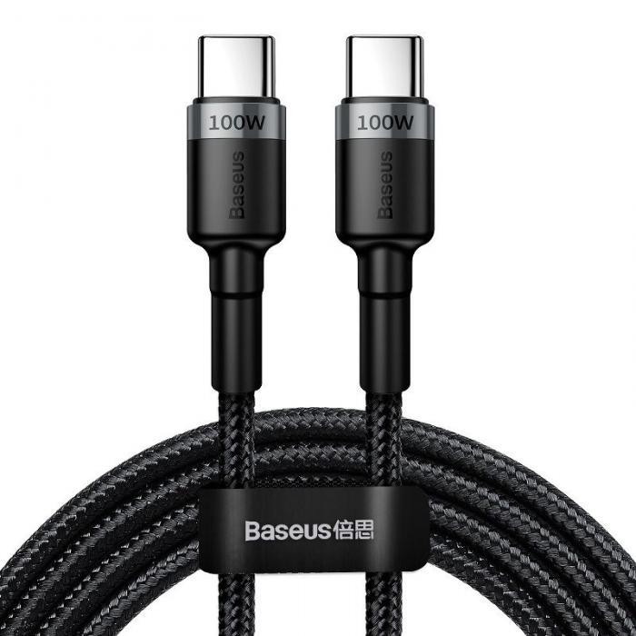 Кабели - Baseus Cafule PD2.0 100W flash charging USB For Type-C cable (20V 5A)2m Gray+Black CATKLF-ALG1 - купить сегодня в магаз