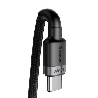 Cables - Baseus Cafule PD2.0 100W flash charging USB For Type-C cable (20V 5A)2m Gray+Black CATKLF-ALG1 - buy today in store and with delivery