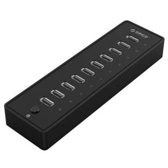 Docks & HUB - Adapteris Hub 10in1 Orico 10x USB 2.0 P10-U2-V1-EU-BK-BP - ātri pasūtīt no ražotāja