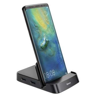 Новые товары - Baseus Mate USB Type-C Hub Desktop Docking Station Stand for Mobile Phone CAHUB-AT01 - быстрый заказ от производи