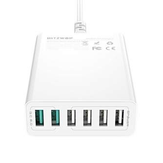 Batteries and chargers - Charger 6x USB Blitzwolf BW-S15, QC 3.0, 60 W (white) BW-S15 EU - quick order from manufacturer