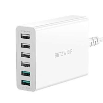 Batteries and chargers - Charger 6x USB Blitzwolf BW-S15, QC 3.0, 60 W (white) BW-S15 EU - quick order from manufacturer