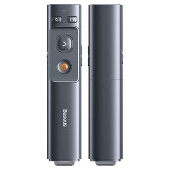 Новые товары - Baseus Orange Dot Multifunctionale remote control for presentation, with a laser pointer - gray ACFYB-0G - быстры