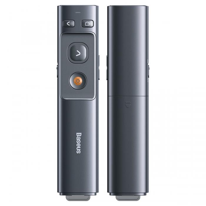 New products - Baseus Orange Dot Multifunctionale remote control for presentation, with a laser pointer - gray ACFYB-B0G - quick order from manufacturer