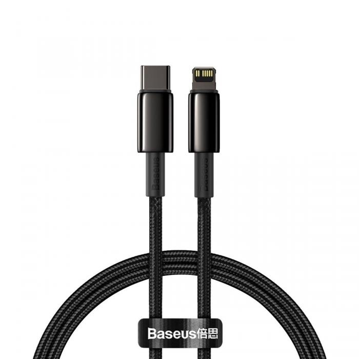 Кабели - Baseus Tungsten Gold Cable Type-C to iP PD 20W 2m (black) CATLWJ-A01 - быстрый заказ от производителя