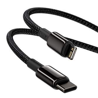 Кабели - Baseus Tungsten Gold Cable Type-C to iP PD 20W 2m (black) CATLWJ-A01 - быстрый заказ от производителя