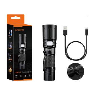 Lukturi - Flashlight Superfire X60-T, 1500lm, USB X60-T - ātri pasūtīt no ražotāja