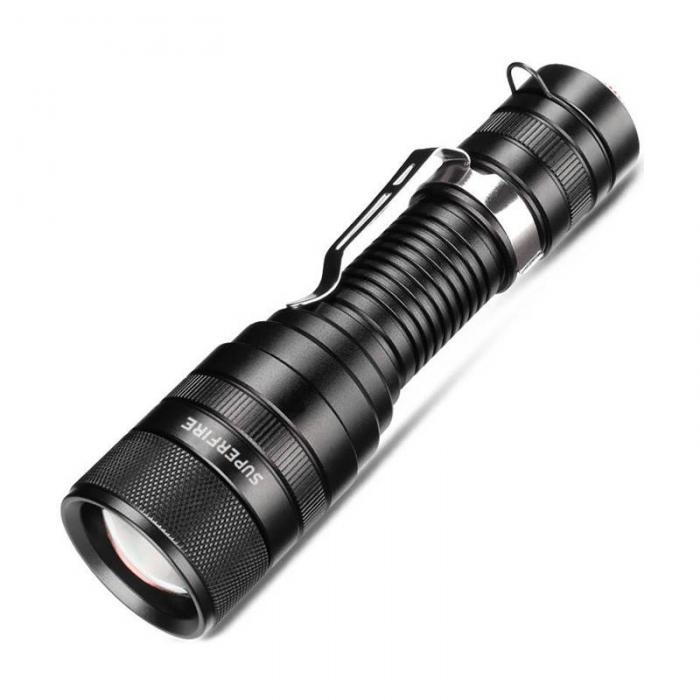 Lukturi - Flashlight Superfire F5, 1100lm, USB F5 - ātri pasūtīt no ražotāja