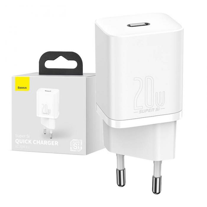 Wall charger - Baseus Super Si Quick Charger 1C 20W (white) CCSUP-B02 - quick order from manufacturer