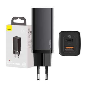 Wall charger - Quick Travel Charger Baseus GaN2 Lite USB+C 65W EU (black) CCGAN2L-B01 - quick order from manufacturer