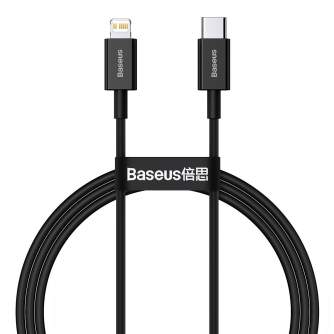 Cables - Baseus Superior Series Cable USB-C to iP, 20W, PD, 1m (black) CATLYS-A01 - quick order from manufacturer